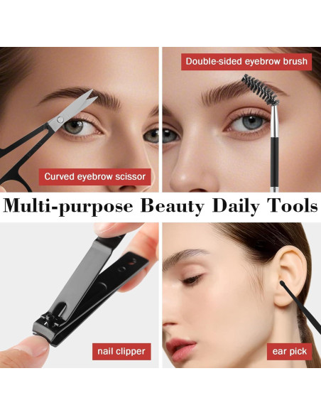 Kit de Pinzas de Precisión Hyxhappy 9 Piezas Acero Inoxidable