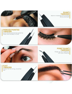 Juego de Pinzas de Acero Inoxidable Utopia Care - 4 Piezas 2