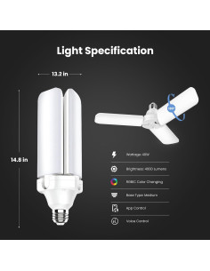 Luz de Garaje LED Feit Electric 3 Paneles RGBW 4000 Lúmenes 2