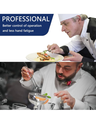 Juego de 5 Pinzas de Cocina Tangoowal de Acero Inoxidable 30.48 cm