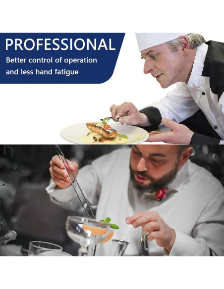 Juego de 5 Pinzas de Cocina Tangoowal de Acero Inoxidable 30.48 cm