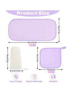 Paquete de 14 Toallitas Desmaquillantes Reutilizables FHUIEWRY 2