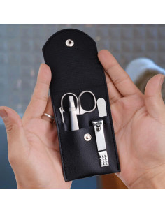 Kit de Manicura Profesional HANTEKAS 5 Piezas Acero Inoxidable 2