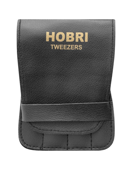 Juego de Pinzas de Acero Inoxidable Hobri - 4 Piezas con Estuche