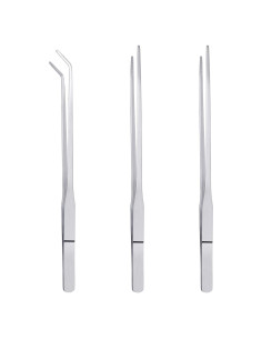 Juego de 3 Pinzas de Acero Inoxidable para Acuario y Reptiles