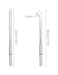 Juego de 3 Pinzas de Acero Inoxidable para Acuario y Reptiles 2