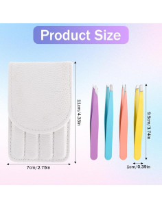 Juego de Pinzas de Cejas Qianyu de Acero Inoxidable Portátil 2