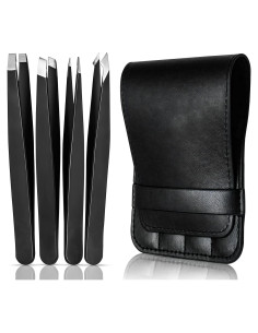 Pinzas de Acero Inoxidable Bay State Importers - Precisión para Cejas y Vello Facial