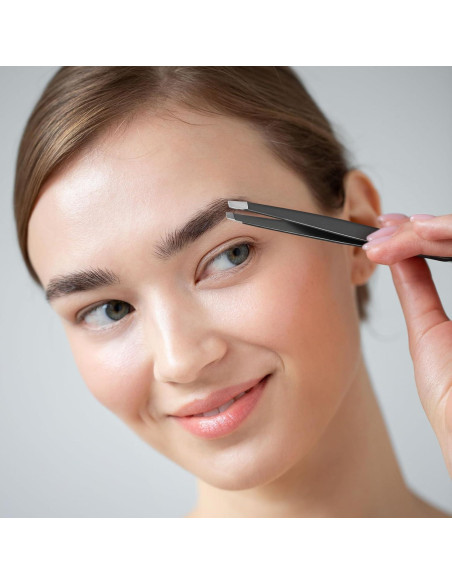 Juego de 16 Pinzas de Cejas de Acero Inoxidable SynHHergyx