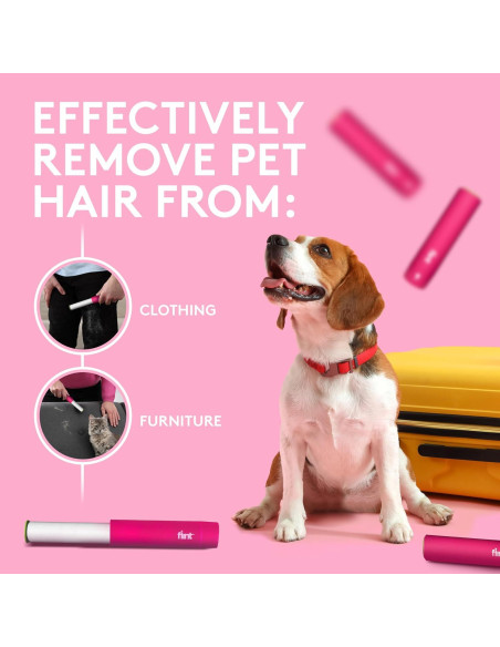 Rodillo Quitapelusas Mini Flint Rosa 90 Hojas Extra Pegajosas