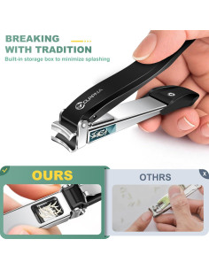 Cortauñas CLPPNA de Acero Inoxidable con Recolector para Hombres 2