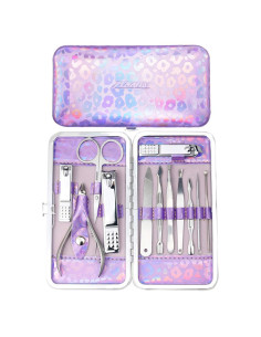 Set de Manicura y Pedicura ZIZZON 12 Piezas Holográfico