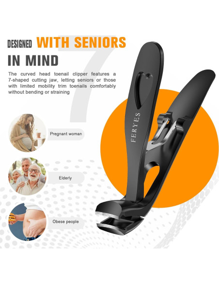 Set de Cortauñas FERYES 3 Piezas para Uñas Gruesas y Difíciles