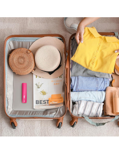 Rodillo Quitapelusas Mini Flint Rosa 90 Hojas Extra Pegajosas