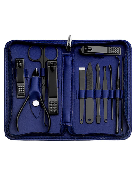 Kit de Manicura y Pedicura Tumkun 12 Piezas Azul