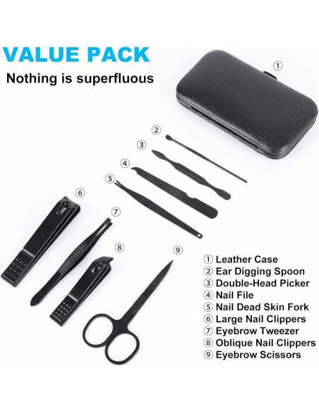 Set de Manicura 8 Piezas ONEHERE - Cortauñas y Herramientas Set de Manicura 8 Piezas ONEHERE - Cortauñas y Herramientas