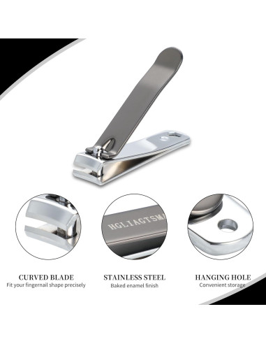 Juego de Cortauñas Hgliagtsmat Acero Inoxidable 3 Piezas