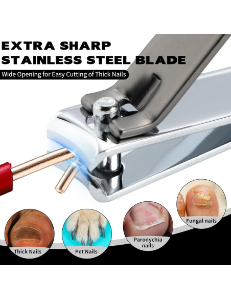 Juego de Cortauñas Hgliagtsmat Acero Inoxidable 3 Piezas