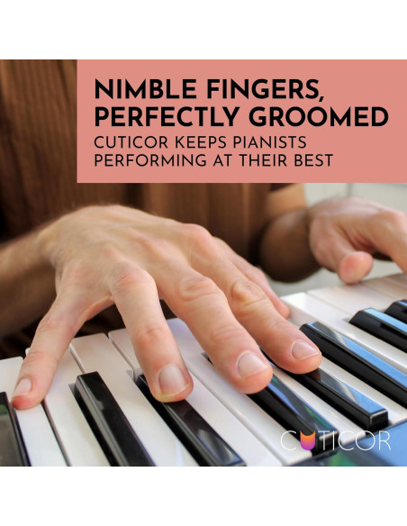 CUTICOR Juego de Cortauñas de Acero Inoxidable - 2 Piezas Compactas para Manos y Pies con Estuche de Viaje