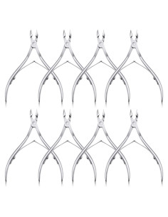 Set 8 Cortadores de Cutículas Acero Inoxidable Mudder Plata