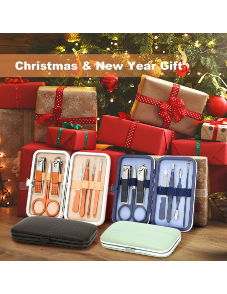 Juego de Manicura HOLD-U-DREAM 7 en 1 Acero Inoxidable Oro Rosa