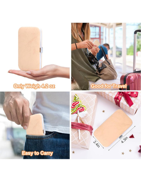 Juego de Manicura HOLD-U-DREAM 7 en 1 Acero Inoxidable Oro Rosa