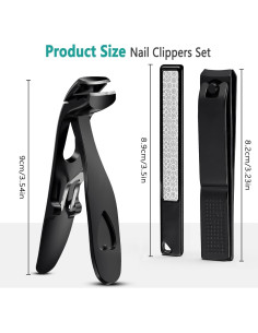 Set de Cortauñas Morados DecaStars 3 Piezas para Uñas Gruesas 2