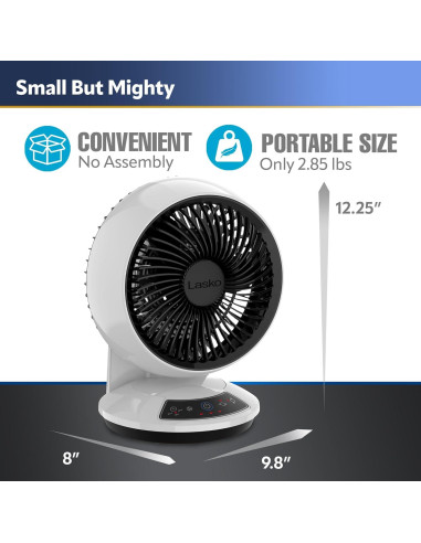 Ventilador de Mesa Lasko Whirlwind 3 Velocidades Control Remoto