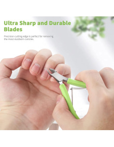 Cortador de Cutículas FVION 9mm Acero Inoxidable Verde 2