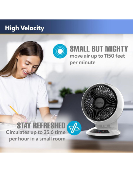 Ventilador de Mesa Lasko Whirlwind 3 Velocidades Control Remoto
