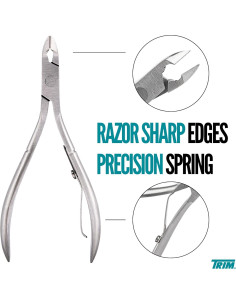 Cortador de Cutículas Trim Acero Inoxidable Profesional 12cm 2