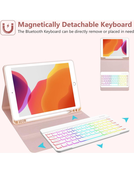 Funda con Teclado Retroiluminado MORECOO para iPad 10.2"