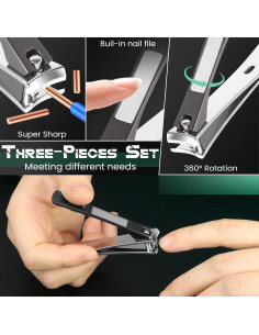 Juego de Cortauñas Profesional Vepkuso - Acero Inoxidable 2