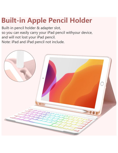 Funda con Teclado Retroiluminado MORECOO para iPad 10.2"