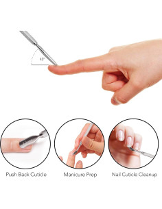 Removedor de Cutículas Rikans de Acero Inoxidable 1 Cuenta 2