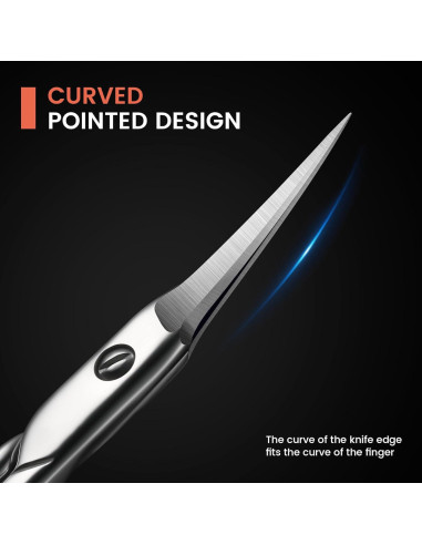 Tijeras Curvadas para Cutículas BEZOX - Acero Inoxidable 1.98 cm