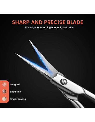 Tijeras Curvadas para Cutículas BEZOX - Acero Inoxidable 1.98 cm