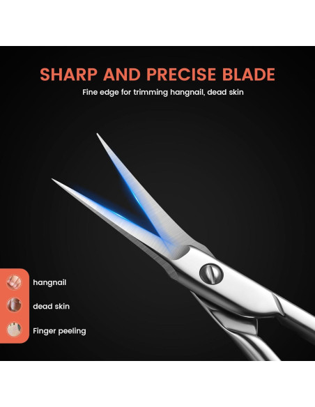 Tijeras Curvadas para Cutículas BEZOX - Acero Inoxidable 1.98 cm