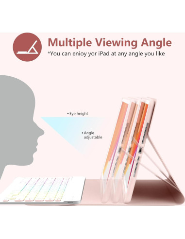 Funda con Teclado Retroiluminado MORECOO para iPad 10.2"