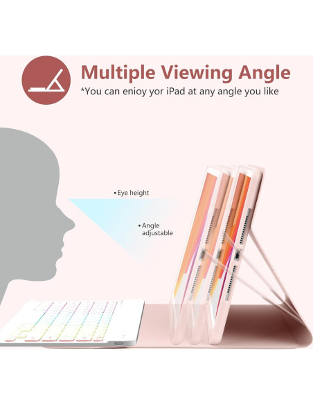 Funda con Teclado Retroiluminado MORECOO para iPad 10.2"