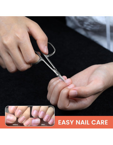 Tijeras Curvadas para Cutículas BEZOX - Acero Inoxidable 1.98 cm