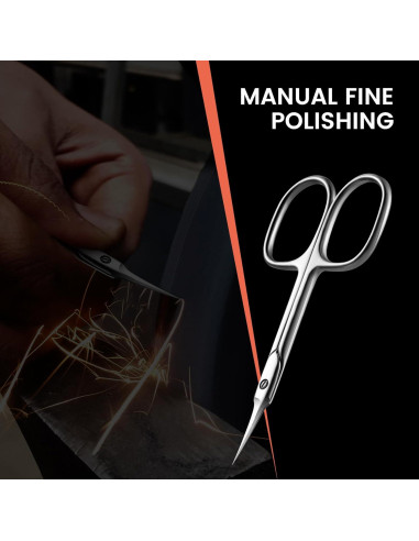 Tijeras Curvadas para Cutículas BEZOX - Acero Inoxidable 1.98 cm