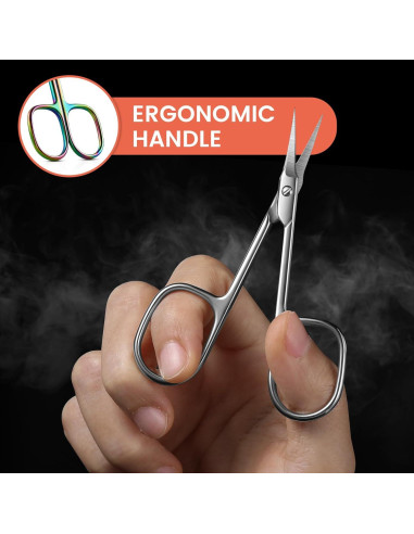 Tijeras Curvadas para Cutículas BEZOX - Acero Inoxidable 1.98 cm
