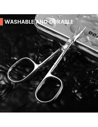 Tijeras Curvadas para Cutículas BEZOX - Acero Inoxidable 1.98 cm