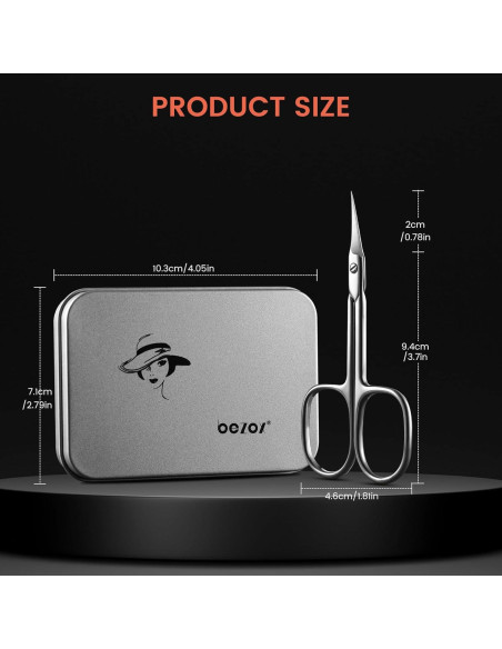 Tijeras Curvadas para Cutículas BEZOX - Acero Inoxidable 1.98 cm