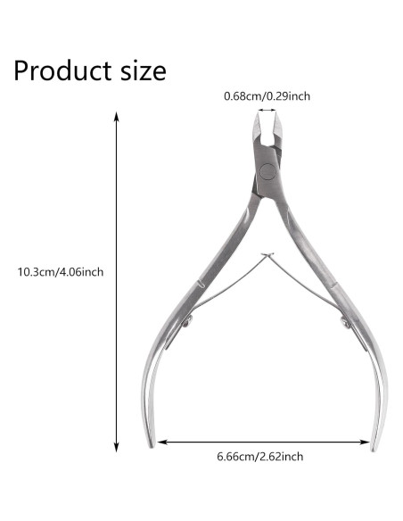 Cortador de Cutículas YOLCAR Acero Inoxidable 10.16 cm