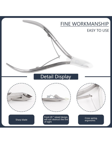 Cortador de Cutículas YOLCAR Acero Inoxidable 10.16 cm