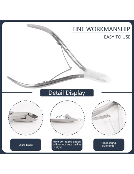 Cortador de Cutículas YOLCAR Acero Inoxidable 10.16 cm