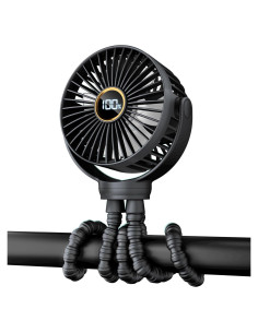 Ventilador de Coche Plegable Buywoo M25 3 Velocidades Negro