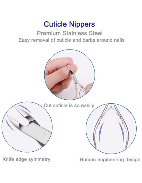 Kit Cortador de Cutículas Profesional Pingispower - 3 Piezas